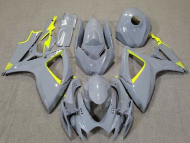 Descuento Carenados Moto Suzuki GSXR 600 / GSXR 750 2006-2007 - Nardo Gris Alta Visibilidad Amarillo