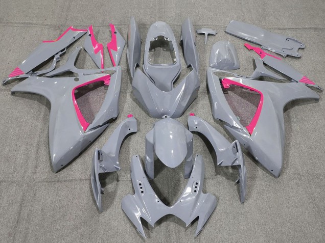 Descuento Carenados Moto Suzuki GSXR 600 / GSXR 750 2006-2007 - Nardo Gris Rosa