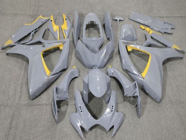Descuento Carenados Moto Suzuki GSXR 600 / GSXR 750 2006-2007 - Nardo Gris Amarillo