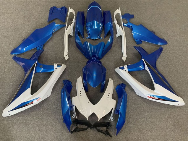 Descuento Carenados Moto Suzuki GSXR 600 / GSXR 750 2008-2010 - Blanco Azul OEM Estilo