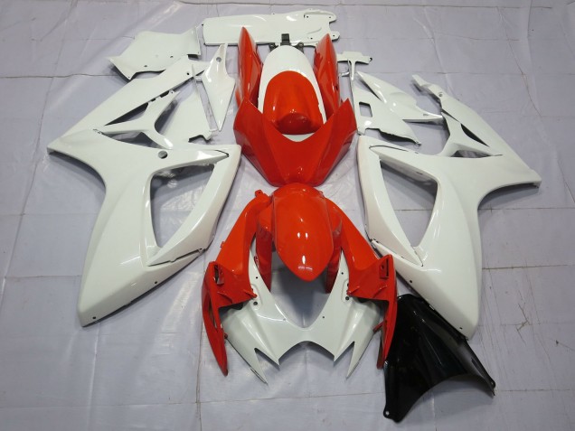 Descuento Carenados Moto Suzuki GSXR 600 / GSXR 750 2006-2007 - Blanco Rojo