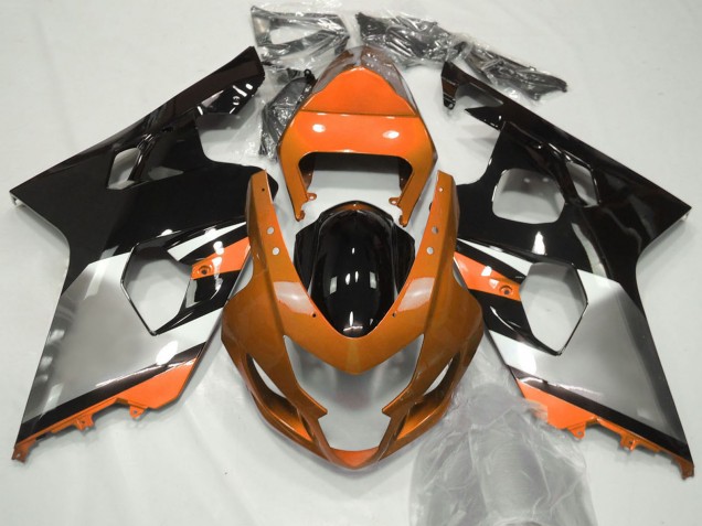 Descuento Carenados Moto Suzuki GSXR 600 / GSXR 750 2004-2005 - Naranja Plata Negro
