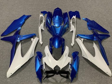 Descuento Carenados Moto Suzuki GSXR 600 / GSXR 750 2008-2010 - Blanco Azul