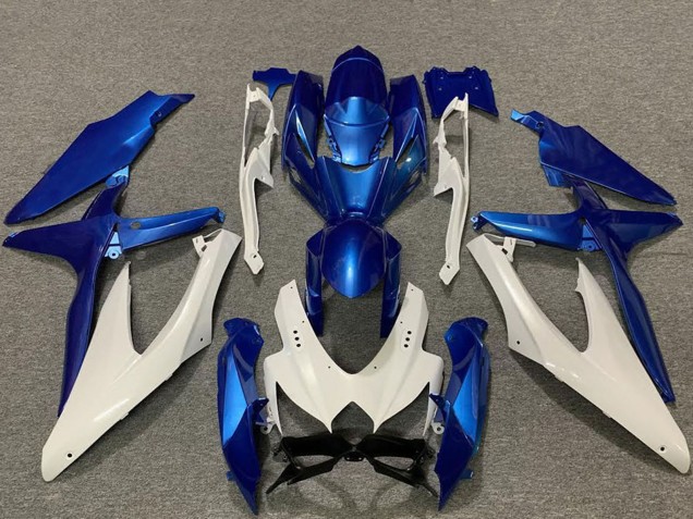 Descuento Carenados Moto Suzuki GSXR 600 / GSXR 750 2008-2010 - Blanco Azul