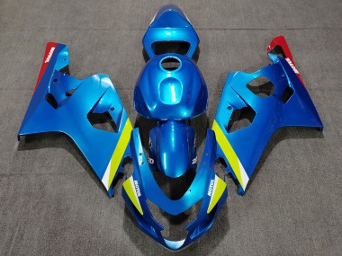 Descuento Carenados Moto Suzuki GSXR 600 / GSXR 750 2004-2005 - Azul Amarillo Rojo