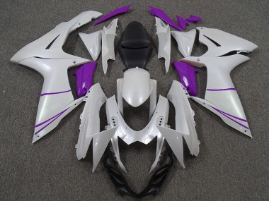Descuento Carenados Moto Suzuki GSXR 600 / GSXR 750 2011-2024 - Blanco Perla Púrpura