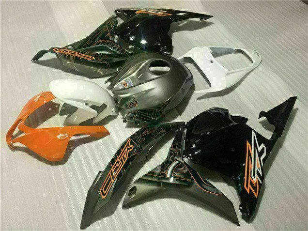 Descuento Carenados Moto Honda CBR600RR 2009-2012 - Blanco Naranja Negro Brillante