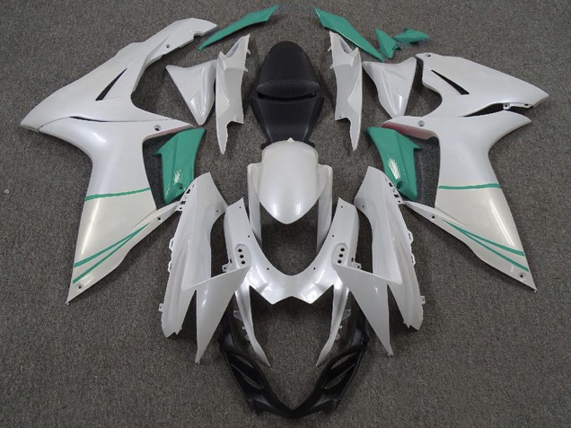Descuento Carenados Moto Suzuki GSXR 600 / GSXR 750 2011-2024 - Blanco Perla T Azul