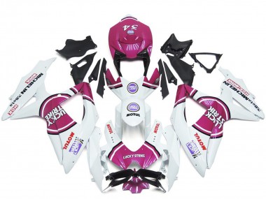 Descuento Carenados Moto Suzuki GSXR 600 / GSXR 750 2008-2010 - Blanco Rosa Motul Lucky Strike 34
