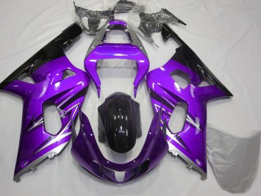 Descuento Carenados Moto Suzuki GSXR 600 / GSXR 750 2001-2003 - Púrpura Plata Negro Brillante