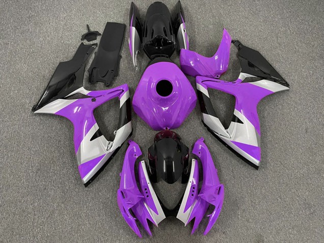 Descuento Carenados Moto Suzuki GSXR 600 / GSXR 750 2006-2007 - Púrpura Plata Negro Brillante