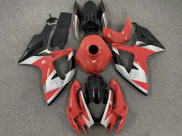 Descuento Carenados Moto Suzuki GSXR 600 / GSXR 750 2006-2007 - Rojo Plata Negro