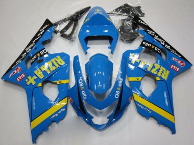 Descuento Carenados Moto Suzuki GSXR 600 / GSXR 750 2004-2005 - Azul Oro Negro Rizla