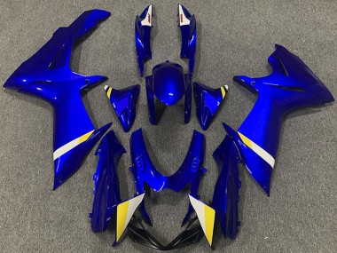 Descuento Carenados Moto ABS Suzuki GSXR 600 / GSXR 750 2011-2024 - Azul Blanco Amarillo