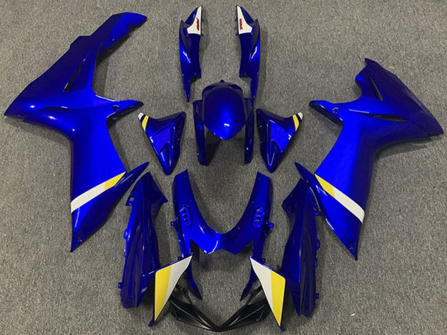 Descuento Carenados Moto ABS Suzuki GSXR 600 / GSXR 750 2011-2024 - Azul Blanco Amarillo