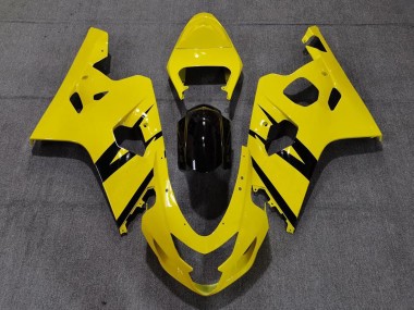 Descuento Carenados Moto Suzuki GSXR 600 / GSXR 750 2004-2005 - Amarillo Negro Brillante OEM Estilo