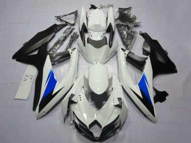 Descuento Carenados Moto Suzuki GSXR 600 / GSXR 750 2008-2010 - Blanco Azul Negro Mate