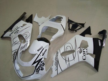 Descuento Carenados Moto Suzuki GSXR 600 / GSXR 750 2001-2003 - Blanco Negro Corona Alstare