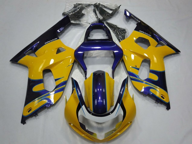Descuento Carenados Moto Suzuki GSXR 600 / GSXR 750 2001-2003 - Amarillo Azul