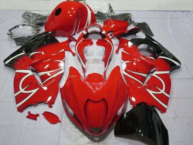 Descuento Carenados Moto Suzuki GSXR 1300 1996-2007 - Rojo Blanco Negro