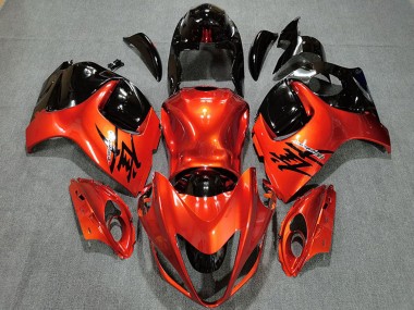Descuento Carenados Moto Suzuki GSXR 1300 2008-2020 - NaranjaCaramelo Negro Brillante