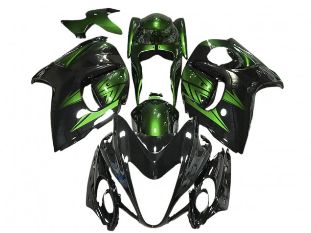 Descuento Carenados Moto Suzuki GSXR 1300 2008-2020 - Negro Brillante Verde Profundo