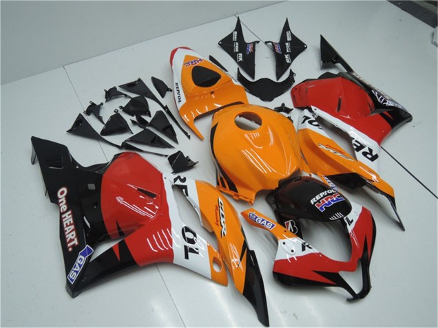 Descuento Kits Completo Carenado Moto Honda CBR600RR 2009-2012 - Naranja Blanco Rojo Negro Brillante Repsol
