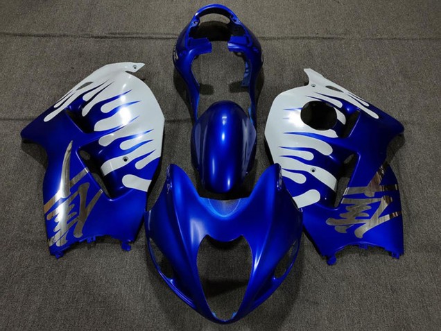 Descuento Carenados Moto Suzuki GSXR 1300 1996-2007 - Blanco Azul Llama