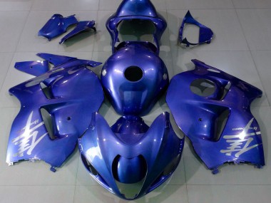 Descuento Carenados Moto Suzuki GSXR 1300 1996-2007 - Azul Brillante Plata Logo