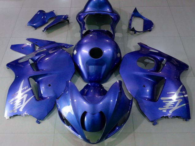Descuento Carenados Moto Suzuki GSXR 1300 1996-2007 - Azul Brillante Plata Logo