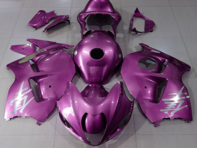 Descuento Carenados Moto Suzuki GSXR 1300 1996-2007 - Rosa Brillante Plata Logo