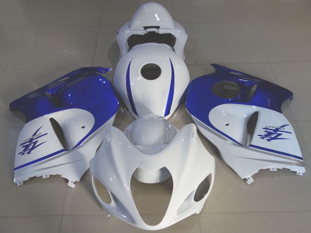 Descuento Carenados Moto Suzuki GSXR 1300 1996-2007 - Blanco Brillante Azul