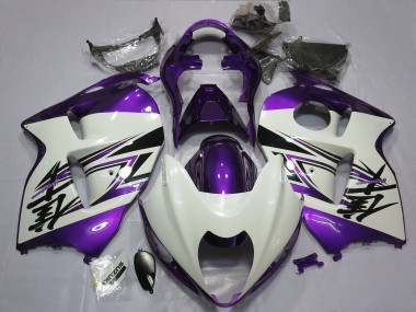 Descuento Carenados Moto Suzuki GSXR 1300 1996-2007 - Blanco Brillante Púrpura
