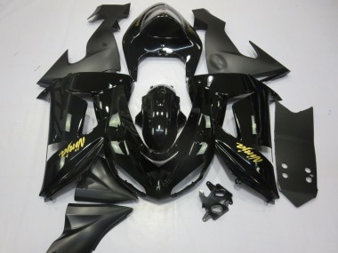 Descuento Carenados Moto Kawasaki ZX10R 2006-2007 - Negro Brillante Negro Mate Oro