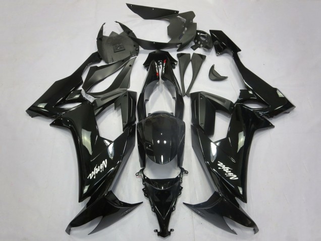 Descuento Carenados Moto Kawasaki ZX10R 2008-2010 - Negro Brillante Negro Mate Blanco Calcomanía