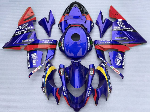 Descuento Carenados Moto Kawasaki ZX10R 2004-2005 - Azul Rojo Trick Star