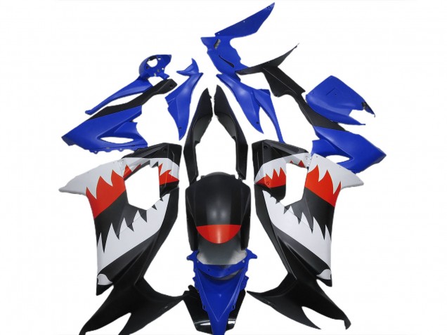 Descuento Carenados Moto Kawasaki ZX10R 2008-2010 - Azul Negro Blanco Rojo Tiburón