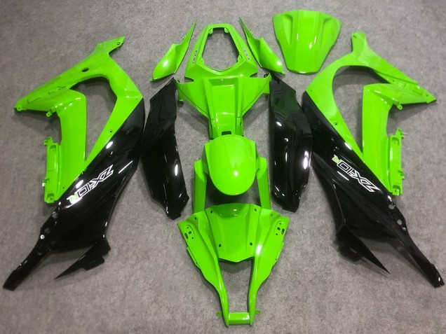 Descuento Carenados Moto ABS Kawasaki ZX10R 2016-2020 - Verde Negro Brillante