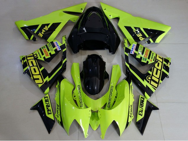 Descuento Carenados Moto Kawasaki ZX10R 2004-2005 - Alta Visibilidad Amarillo