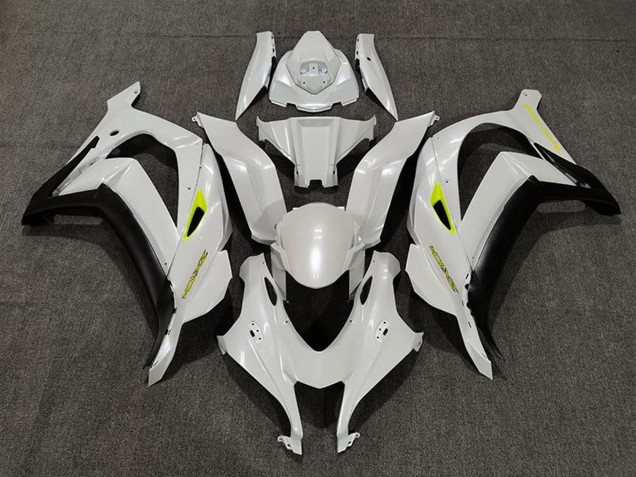 Descuento Carenados Moto Kawasaki ZX10R 2016-2020 - Blanco Perla Amarillo Negro Mate