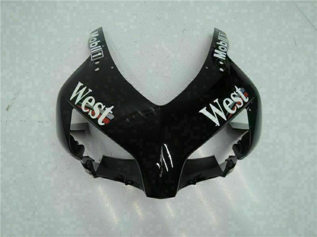 Descuento Carenados Moto Honda CBR1000RR 2004-2005 - Negro Brillante Blanco West Mobil Michelin