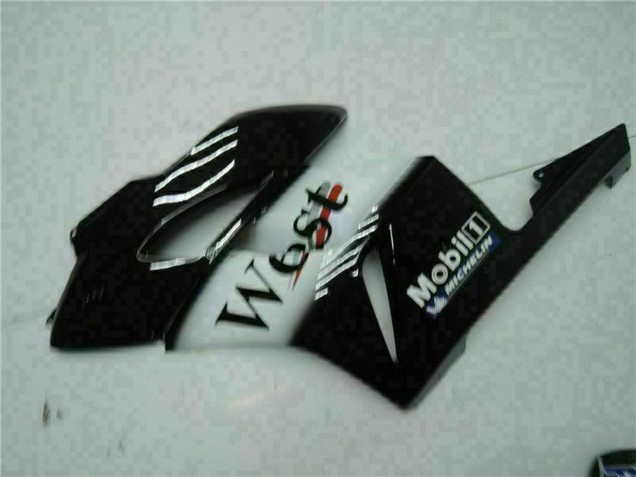 Descuento Carenados Moto Honda CBR1000RR 2004-2005 - Negro Brillante Blanco West Mobil Michelin