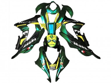 Descuento Carenados Moto Kawasaki ZX10R 2016-2020 - Verde Bosque Amarillo Tiburón 46