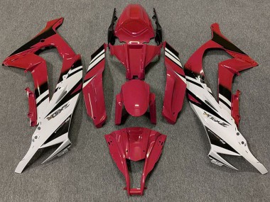 Descuento Carenados Moto Kawasaki ZX10R 2011-2015 - Rojo Granate Blanco Negro