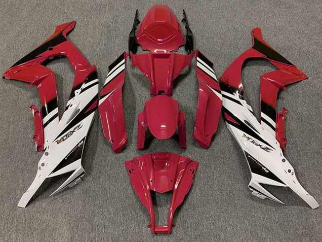 Descuento Carenados Moto Kawasaki ZX10R 2011-2015 - Rojo Granate Blanco Negro
