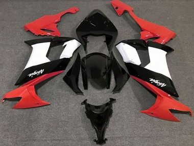 Descuento Carenados Moto Kawasaki ZX10R 2008-2010 - Rojo Brillante Negro Blanco