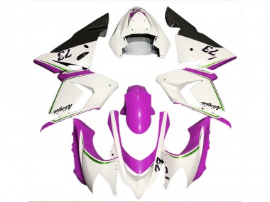 Descuento Carenados Moto Kawasaki ZX10R 2004-2005 - Blanco Brillante Rosa