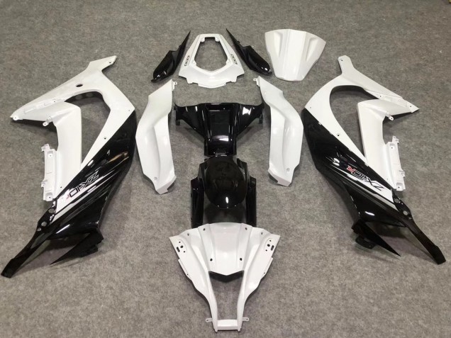 Descuento Carenados Moto Kawasaki ZX10R 2011-2015 - Blanco Negro Brillante