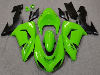 Descuento Carenados Moto Kawasaki ZX10R 2006-2007 - Verde Negro Mate