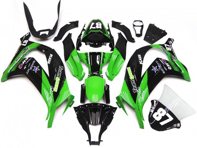 Descuento Carenados Moto Kawasaki ZX10R 2016-2020 - Verde Negro Brillante Team Verde Star 87
